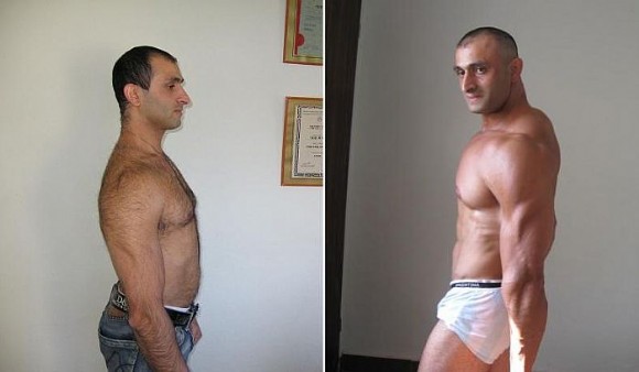 מהצד לפני ואחרי הדיאטה לחיטובים והאימונים של מאמן האלופים - יעקב עזרא